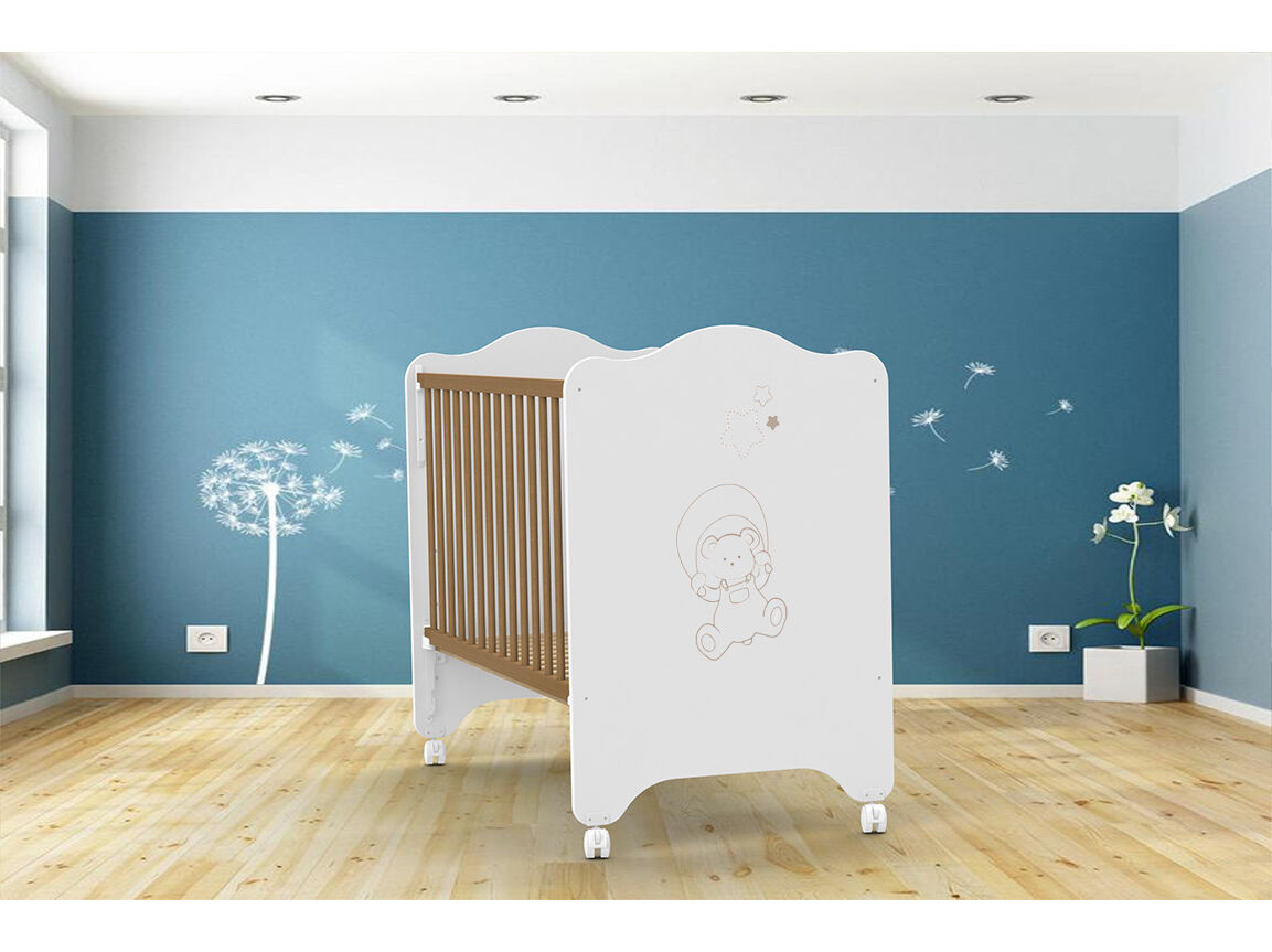 BER&Ccedil;O URSO CARBEBE BRANCO E CARVALHO 120X60CM image number 1