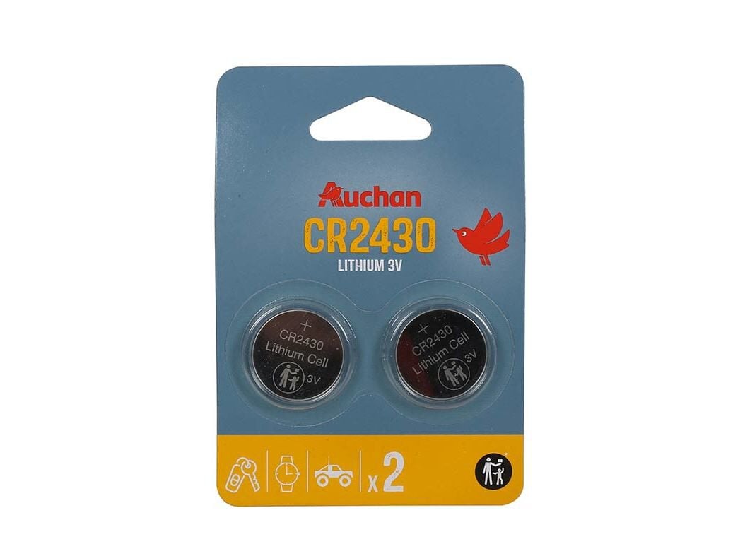 PACK 2 PILHAS LITIUM AUCHAN STANDARD CR2430 image number 0