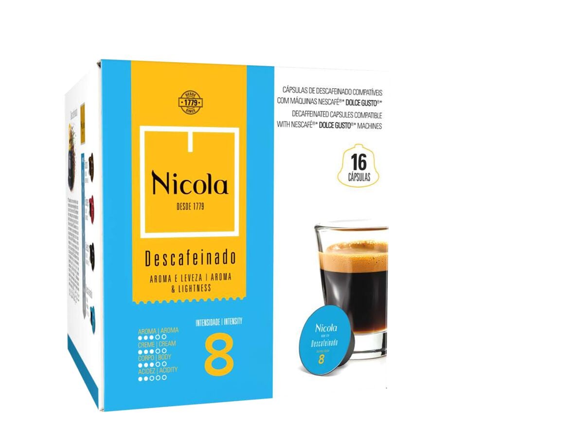 C&Aacute;PSULAS CAF&Eacute; NICOLA DESCAFEINADO DG 16UN