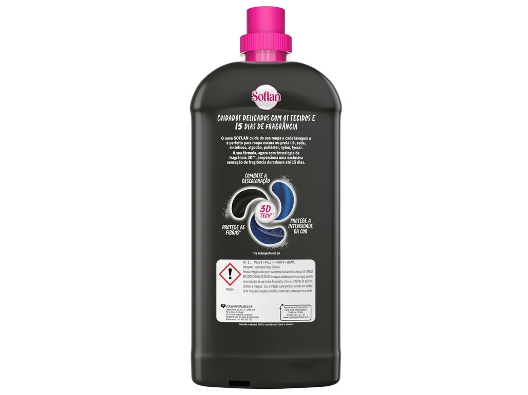 DETERGENTE ROUPA SOFLAN PROTE&Ccedil;&Atilde;O CORES ESCURAS 46D image number 1