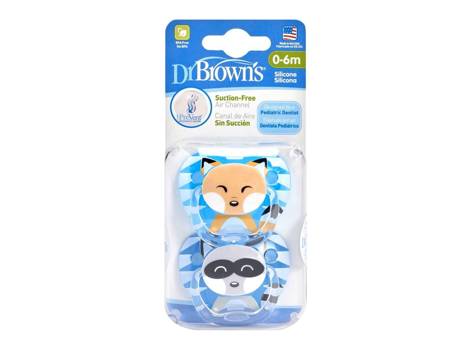 CHUPETA DR. BROWN'S PREVENT AZUL 0-6M 2UN
