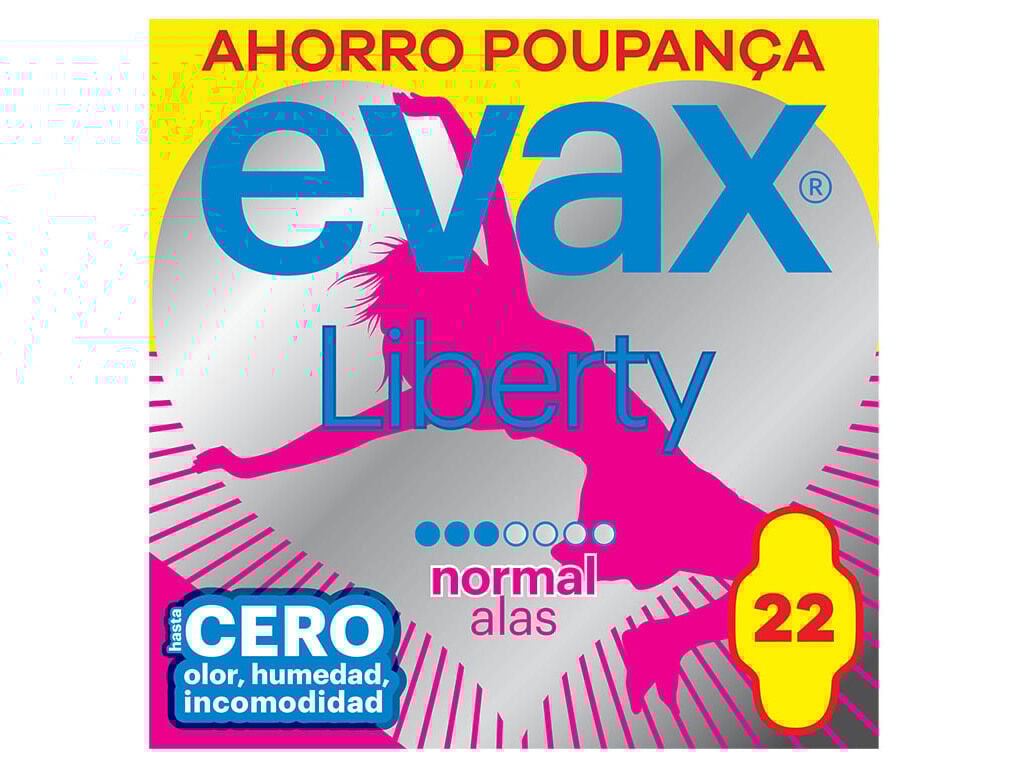 PENSOS HIGI&Eacute;NICOS LIBERTY NORMAL COM ABAS EVAX 22 UN image number 0