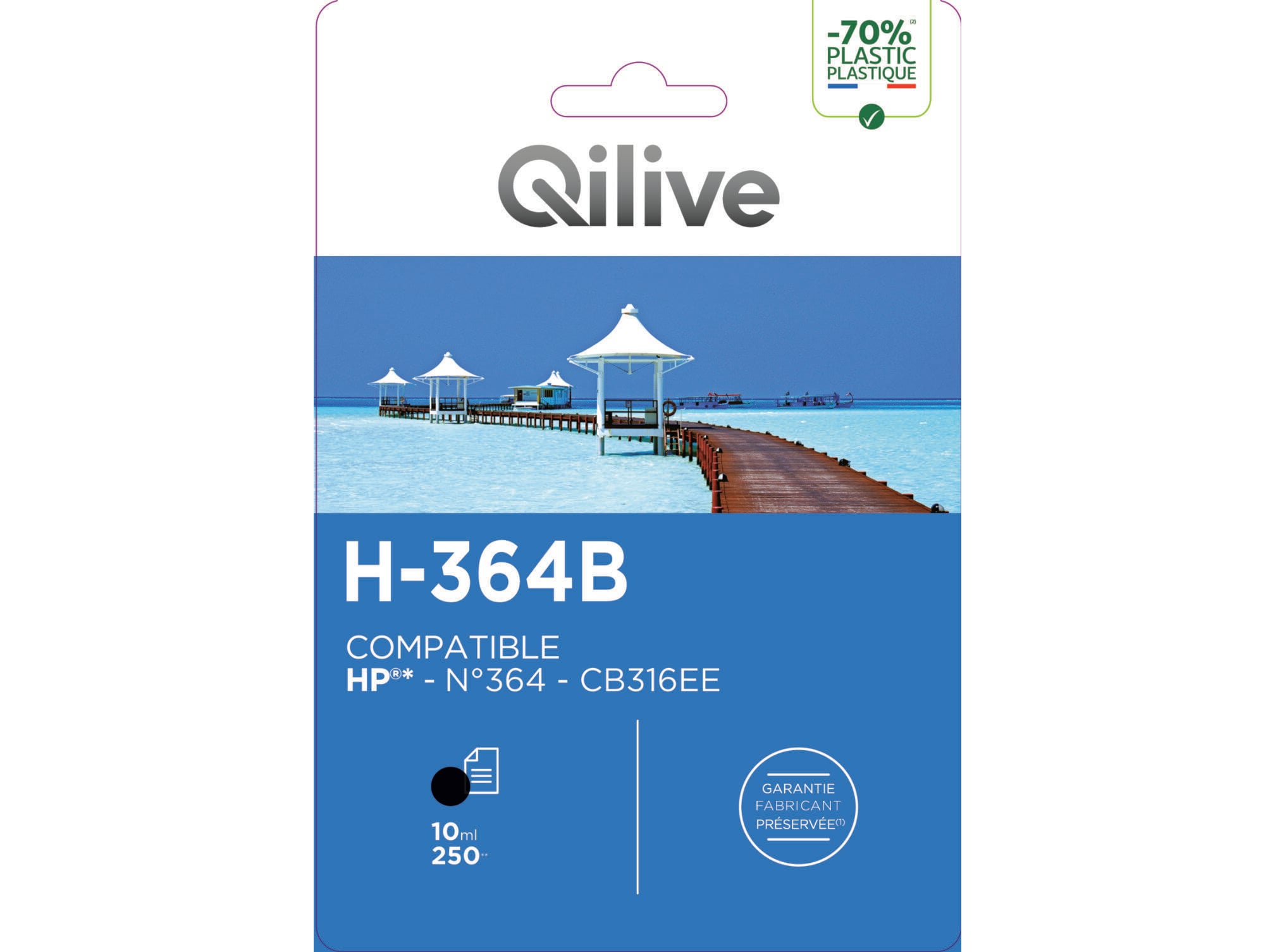 TINTEIRO COMPATIVEL QILIVE 364 PRETO HP image number 1