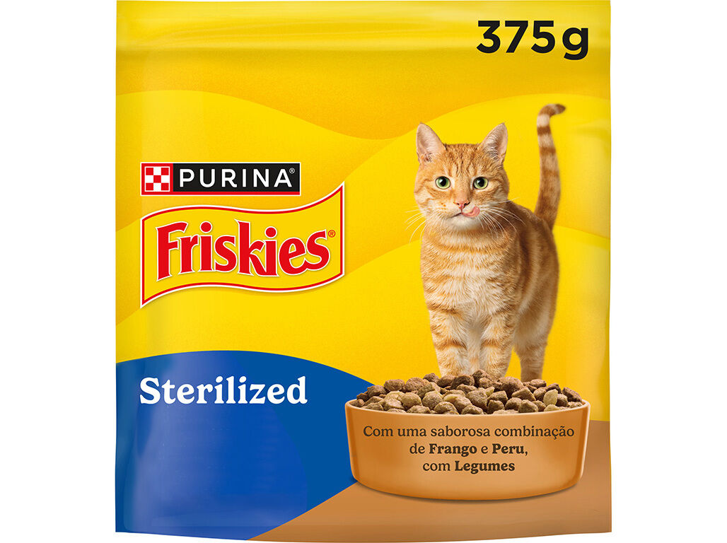 RA&Ccedil;&Atilde;O PARA GATO FRISKIES ESTERILIZADO COM PERU 375G image number 0