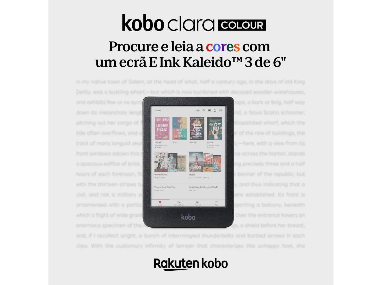 E-BOOK KOBO CLARA COLOUR 6" PRETO image number 2