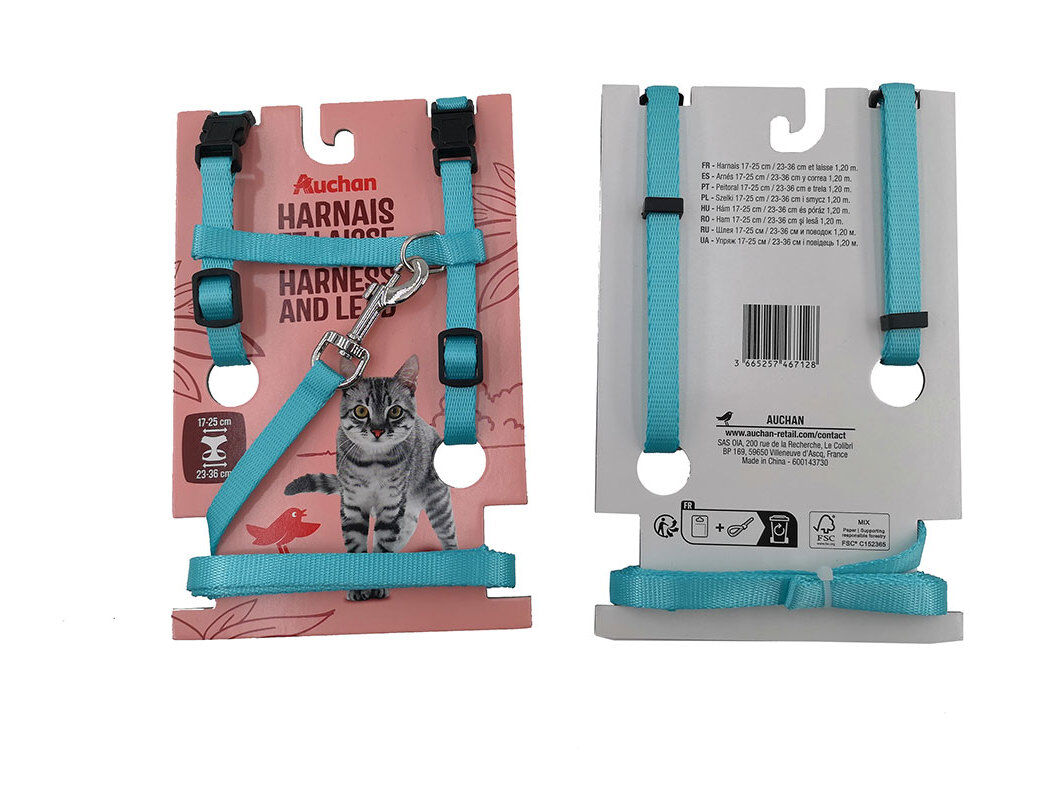 PEITORAL POLIESTER AUCHAN AZUL C/TRELA 120CM