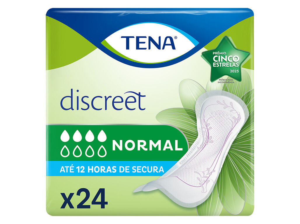 PENSOS INCONTIN&Ecirc;NCIA TENA DISCREET NORMAL 24 UN