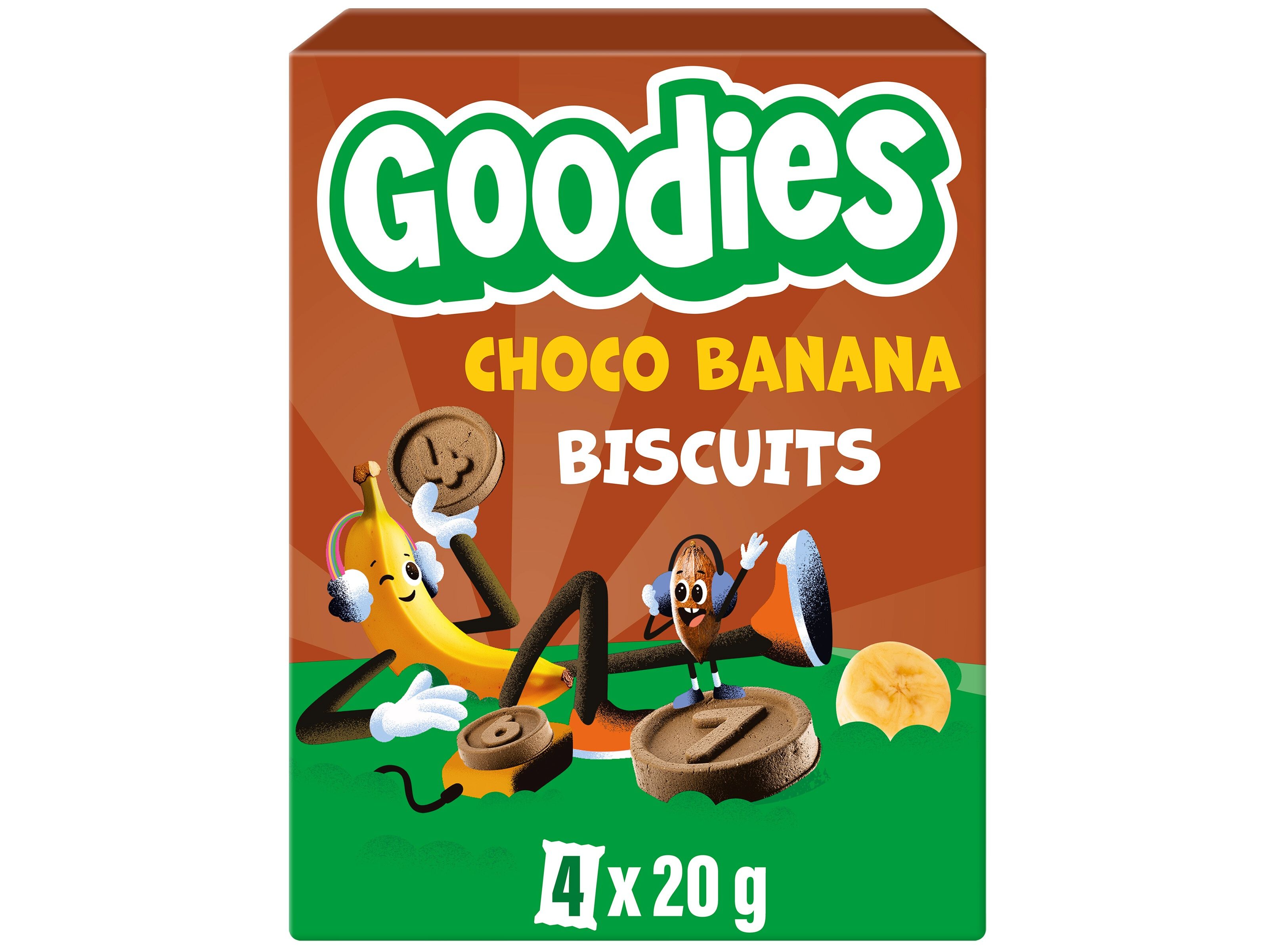 BISCOITOS GOODIES CHOCO BANANA 4X20G image number 0