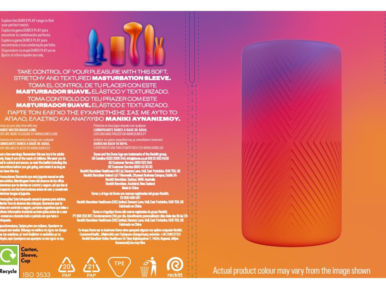 ESTIMULADOR DUREX MANGA DE MASTURBA&Ccedil;&Atilde;O image number 1