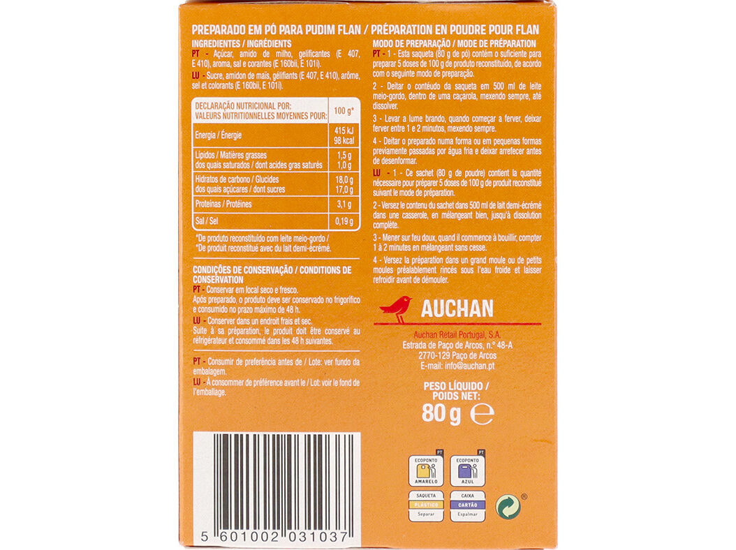 PUDIM AUCHAN FLAN 80G image number 2