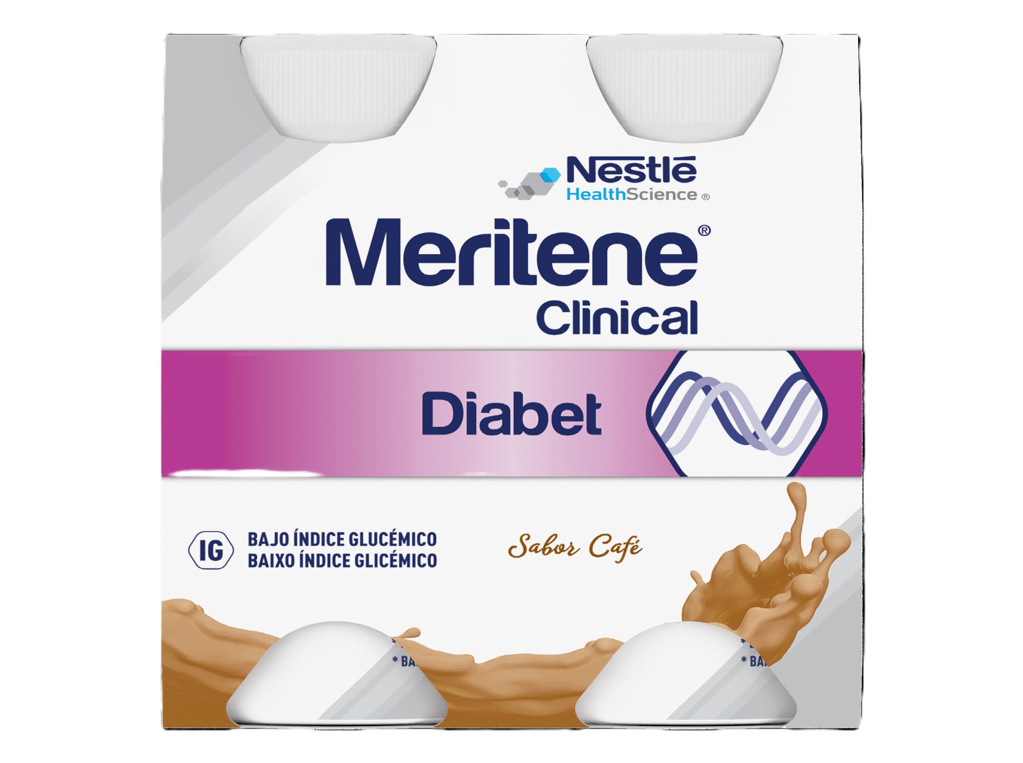 ALIMENTO DIET&Eacute;TICO MERITENE CLINICAL DIABET CAF&Eacute; 4X200ML