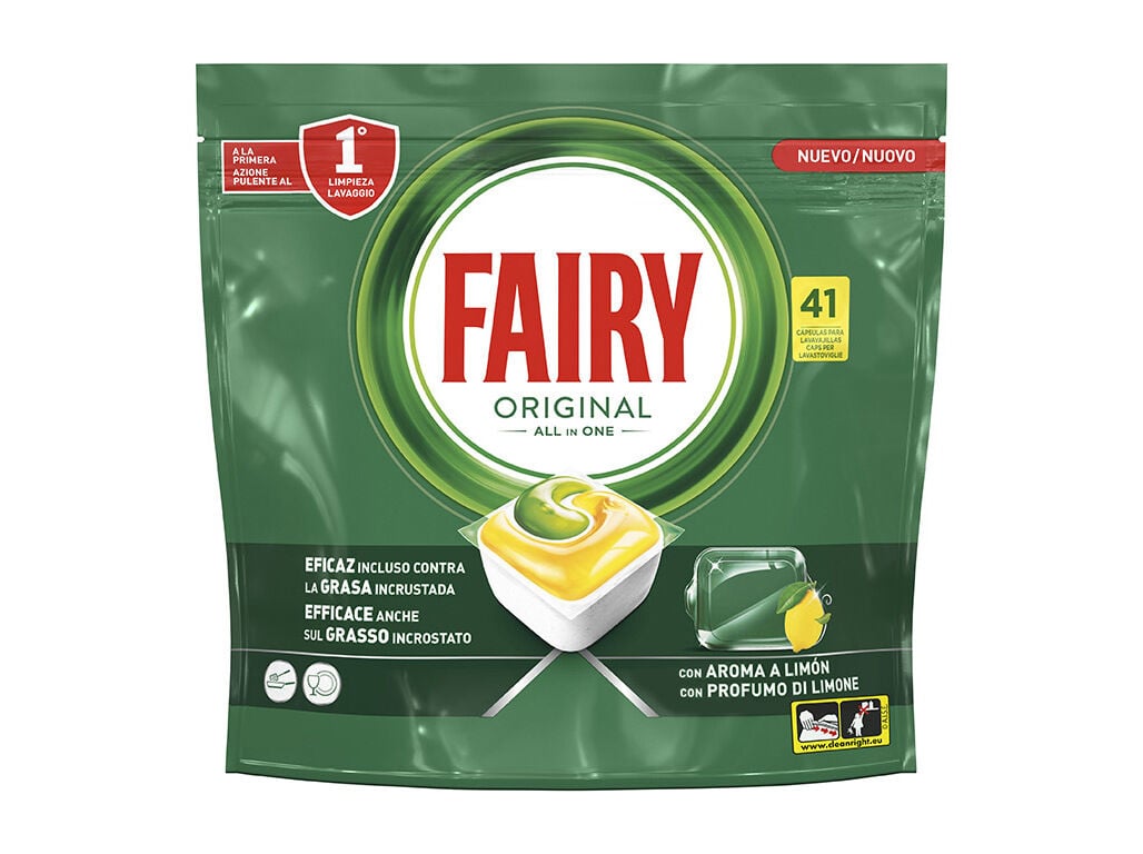 DETERGENTE LOI&Ccedil;A M&Aacute;QUINA FAIRY TUDO EM UM ORIGINAL 41 PASTILHAS