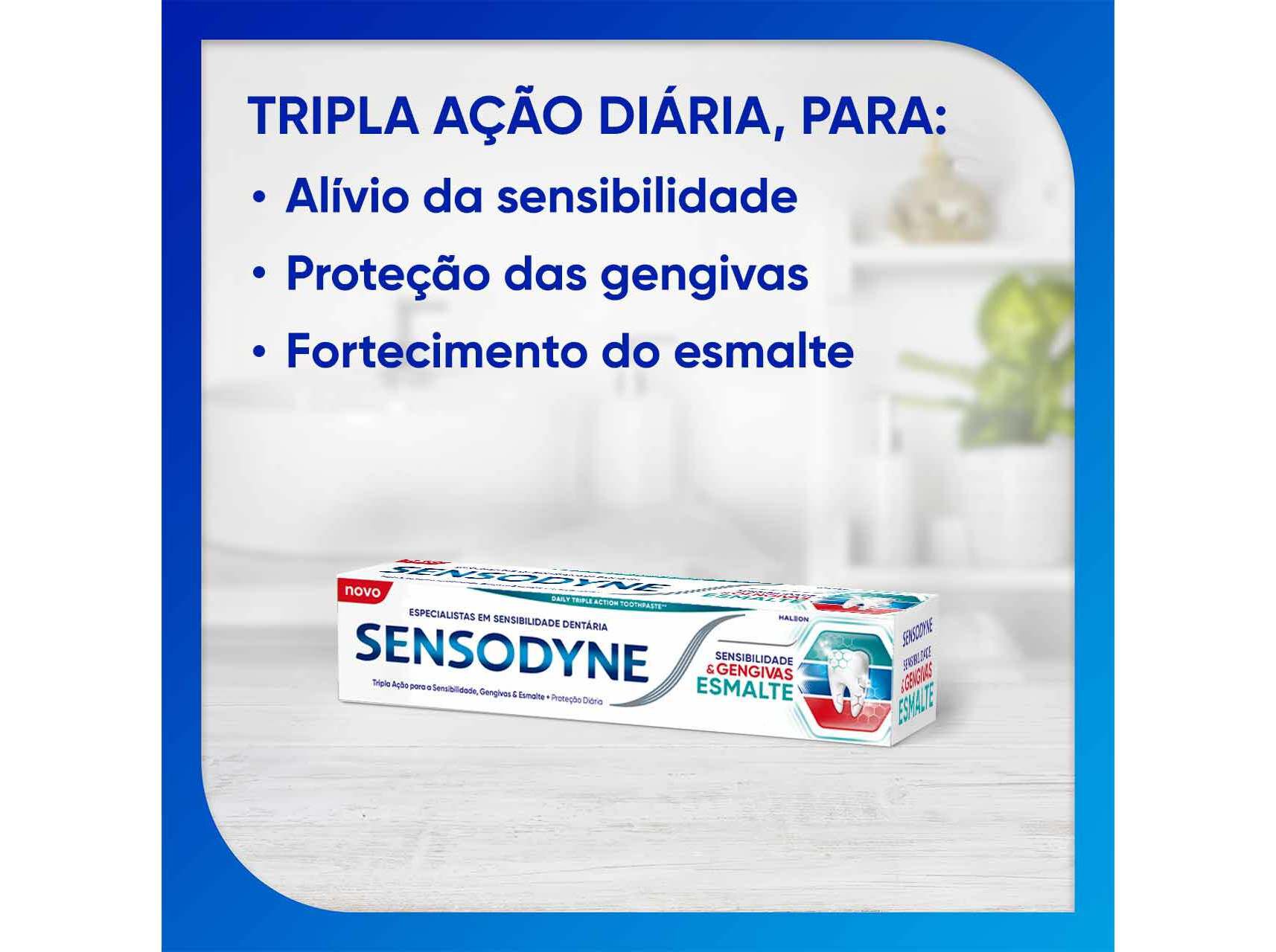 PASTA DE DENTES SENSODYNE SENSI & GENGIVAS ESMALTE 75ML image number 1