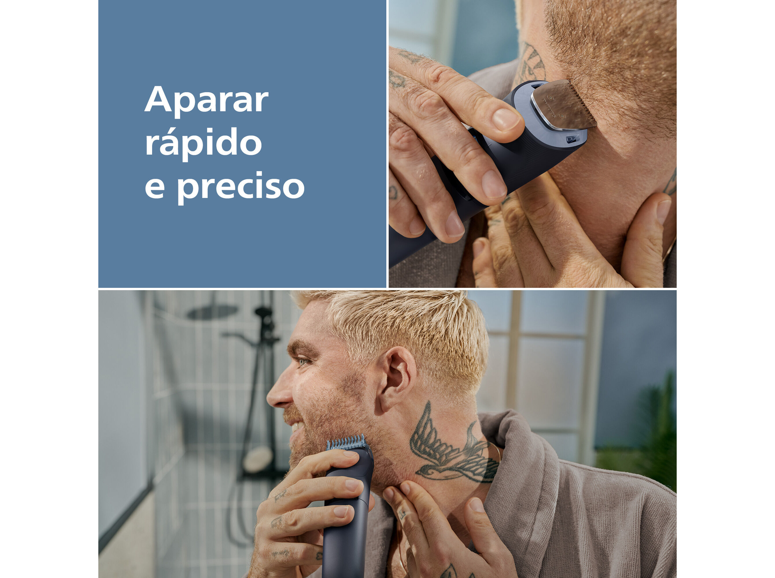 APARADOR DE BARBA PHILIPS S&Eacute;RIE 3000 BT3665/15 COM 20 N&Iacute;VEIS E 80 MINUTOS image number 1