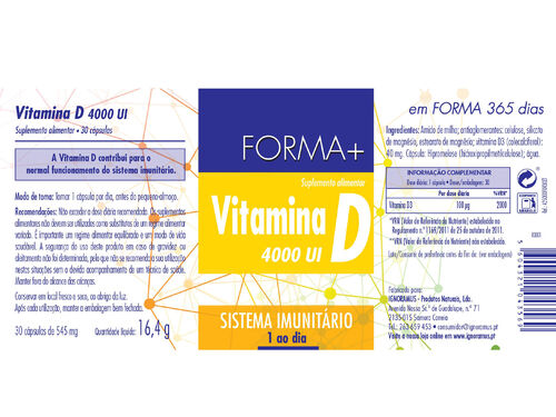 SUPLEMENTO FORMA+ VITAMINA D 30 CAPS image number 1