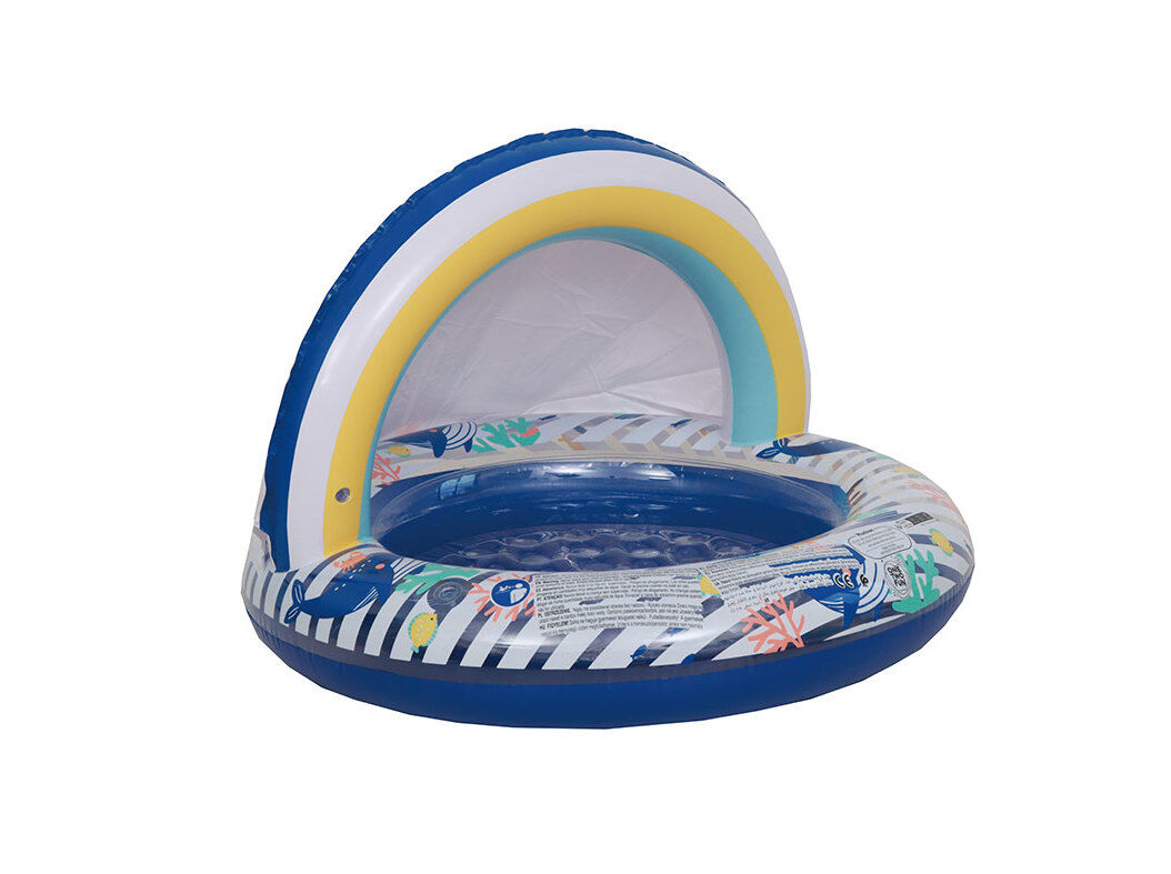 PISCINA PARA BEB&Eacute; ONE TWO FUN COM TOLDO 95X95X66CM
