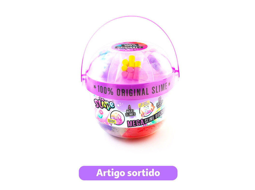 SLIME SUPER BUCKET SO SLIME DIY COM 6 DECORA&Ccedil;&Otilde;ES MODELOS SORTIDOS