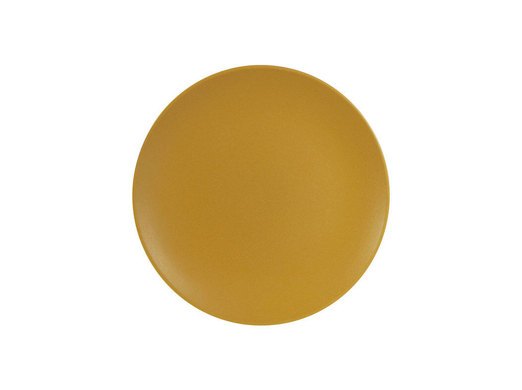 CONJUNTO 4 PRATOS SOBREMESA GR&Eacute;S ACTUEL BRANCO / MOSTARDA &Oslash;20CM