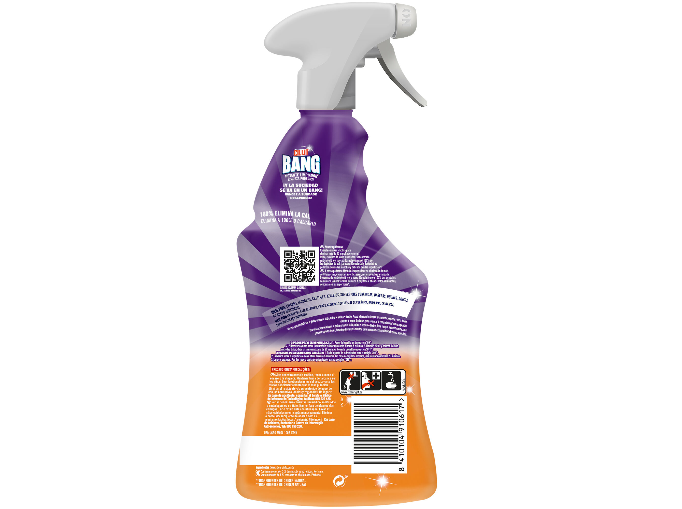 LIMPA MULTISUPERF&Iacute;CIES CILLIT BANG CALC&Aacute;RIO E SUJIDADE 500ML image number 1