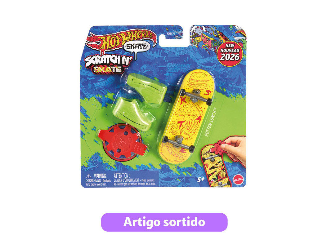 SKATES HOT WHEELS COM AUTOCOLANTES RASP&Aacute;VEIS MODELOS SORTIDOS image number 0