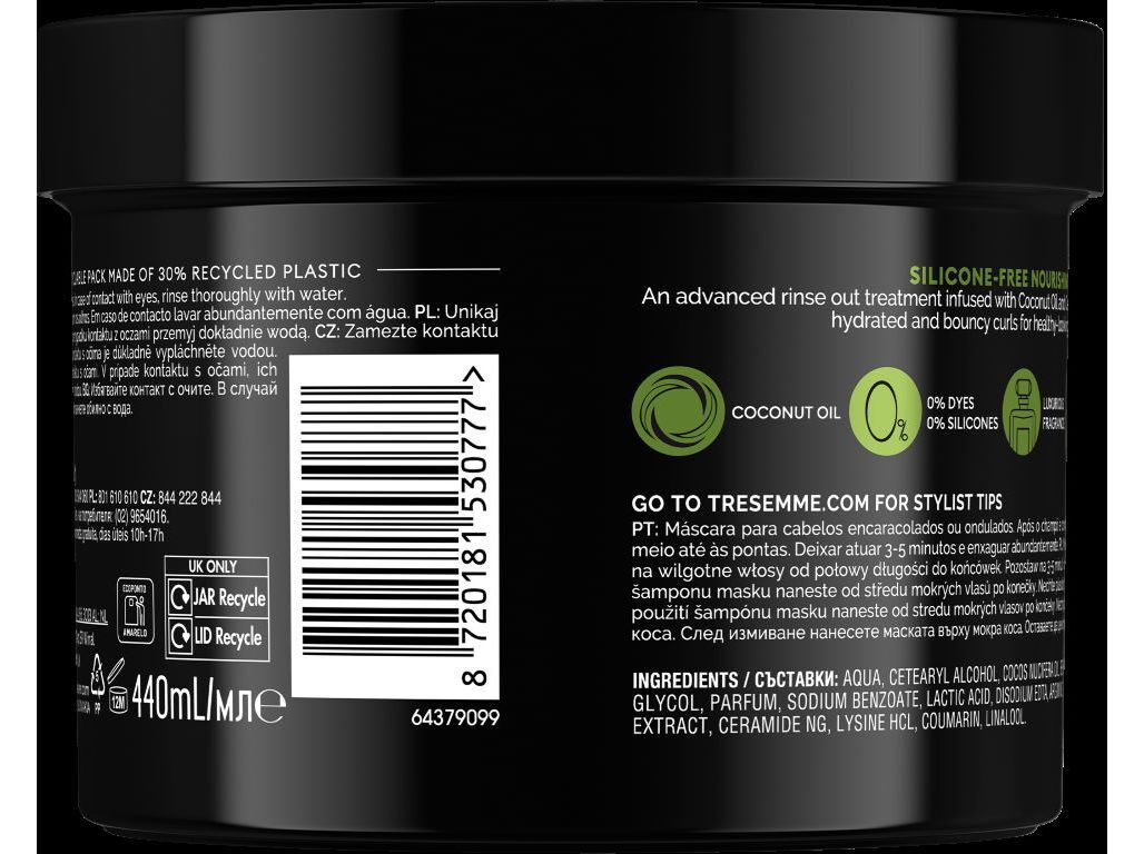 M&Aacute;SCARA TRESEMM&Eacute; FLAWLESS CURLS 440 ML image number 1