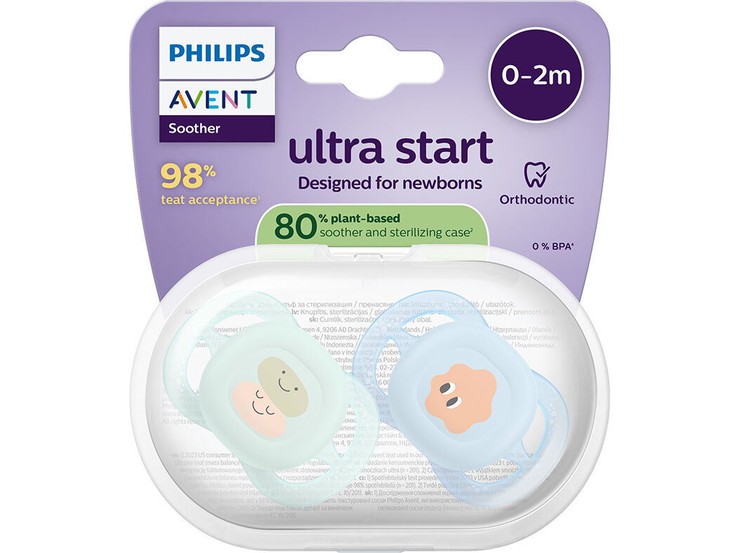 CHUPETA AVENT ULTRA START DECO- 0-2M VER 2UN