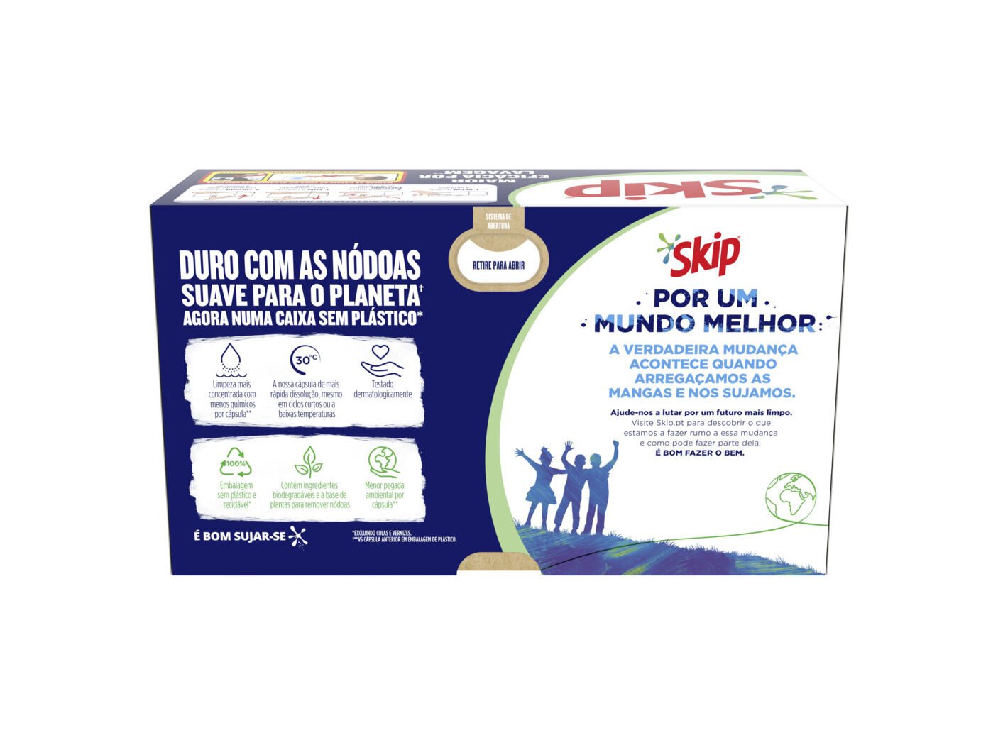 DETERGENTE ROUPA M&Aacute;QUINA C&Aacute;PSULAS SKIP ULTIMATE SENSITIVE EMBALAGEM CART&Atilde;O 40DOSES image number 1