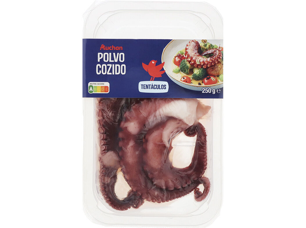 POLVO COZIDO TENT&Aacute;CULOS AUCHAN 250 G image number 0