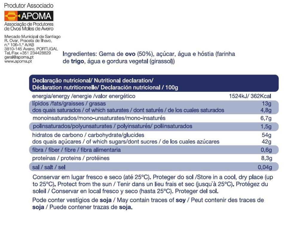 OVOS MOLES DE AVEIRO IGP 250G image number 1