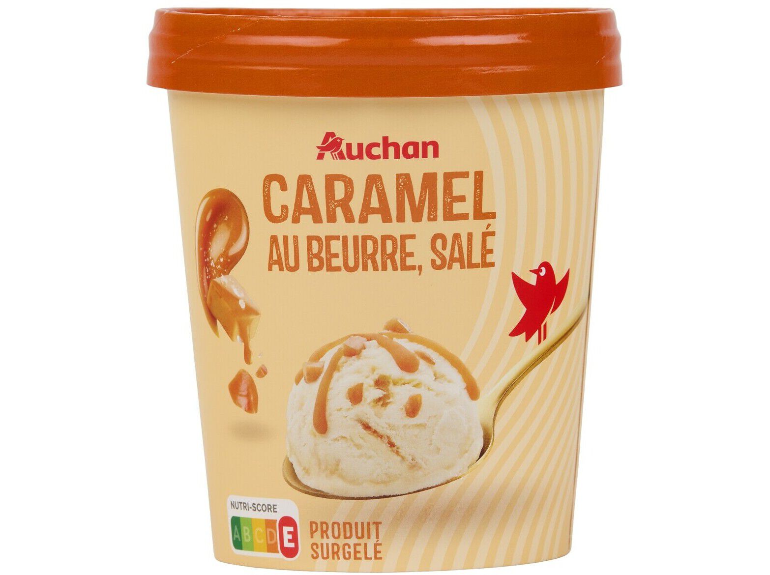 GELADO AUCHAN CARAMELO SALGADO COM PEDA&Ccedil;OS 500ML image number 0
