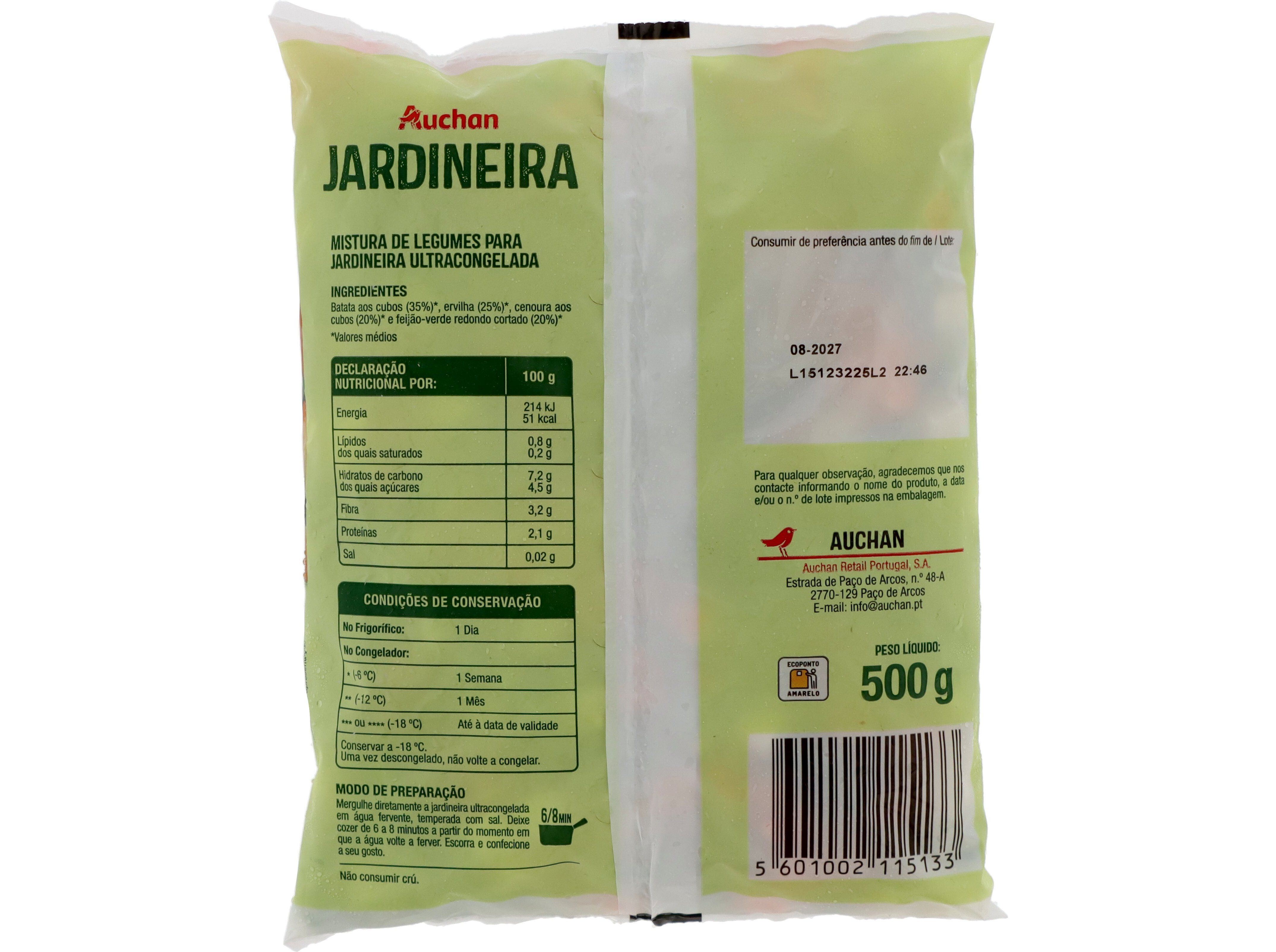 JARDINEIRA AUCHAN ULTRACONGELADA 500G image number 1