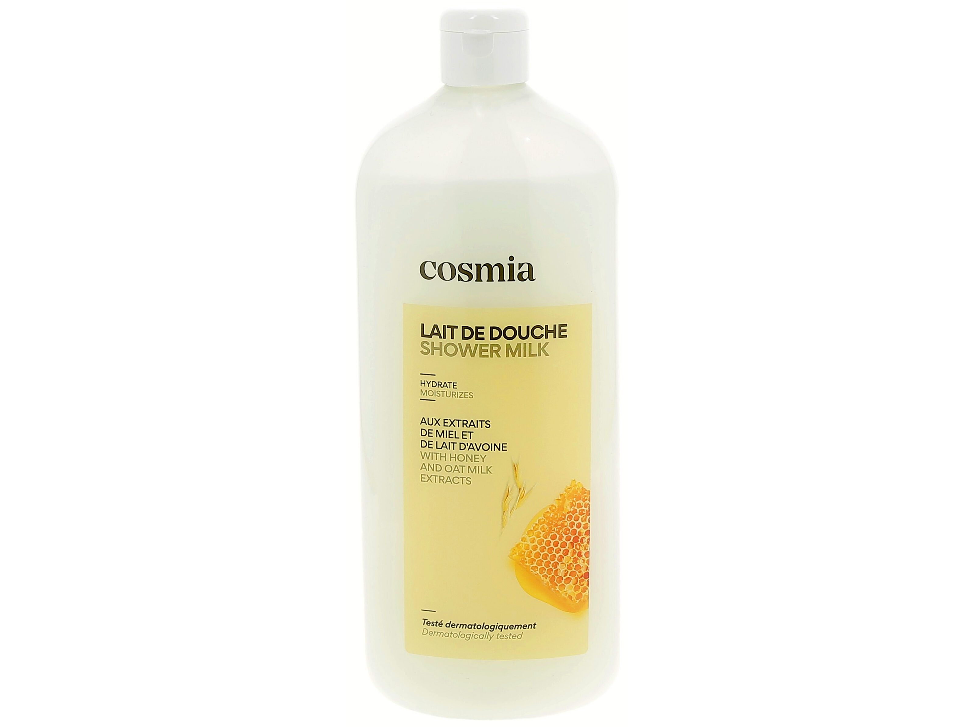 GEL DE BANHO HIDRATANTE COSMIA COM EXTRATOS DE MEL E LEITE DE AVEIA 750ML image number 0