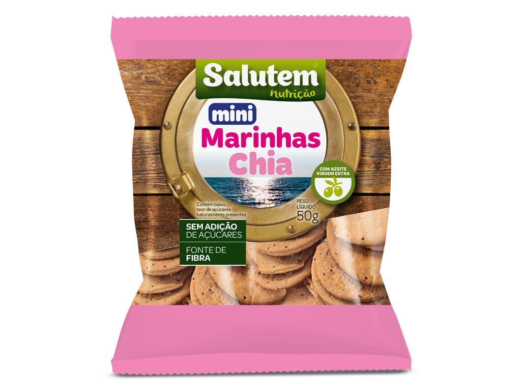 BOLACHAS SALUTEM MINI MARINHAS CHIA 50 G image number 0