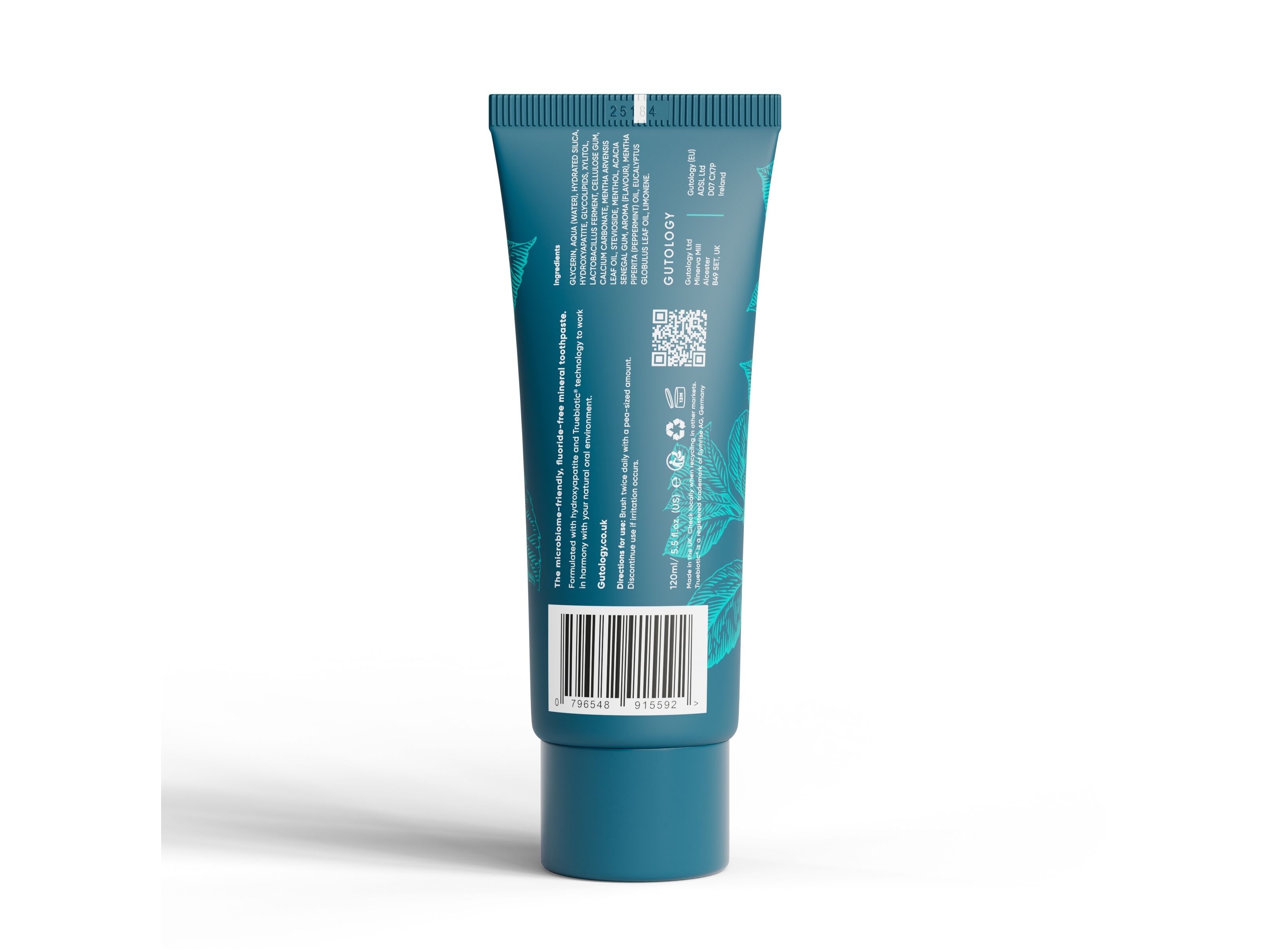 PASTA DENTES MINERAL GUTOLOGY MENTA 120ML image number 1
