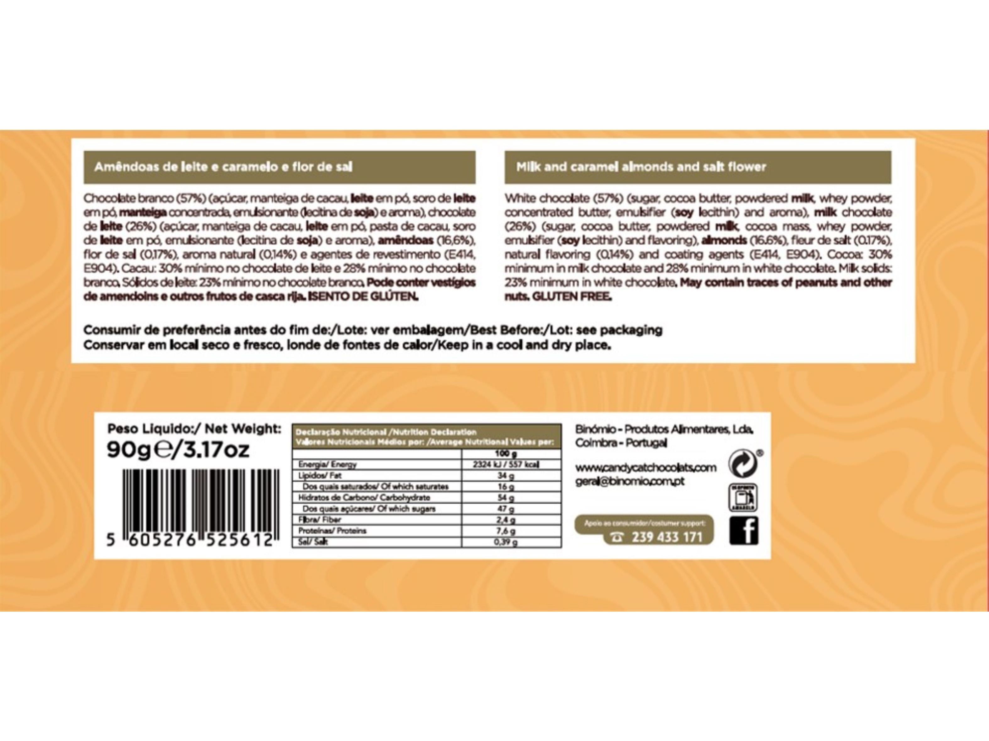 AM&Ecirc;NDOAS CANDYCAT CARAMELO COM FLOR DE SAL 90G image number 1