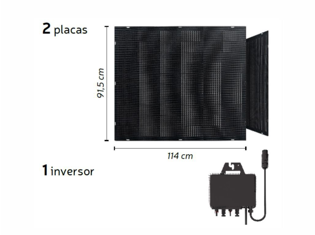 PAINEIS SOLARES FLEXIVEIS PARA VARANDA ENGEL PS0400F (PACK DE 2 PAINEIS 400W) image number 1