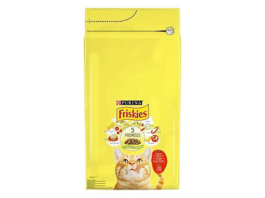 RA&Ccedil;&Atilde;O PARA GATO FRISKIES COM VACA 4KG
