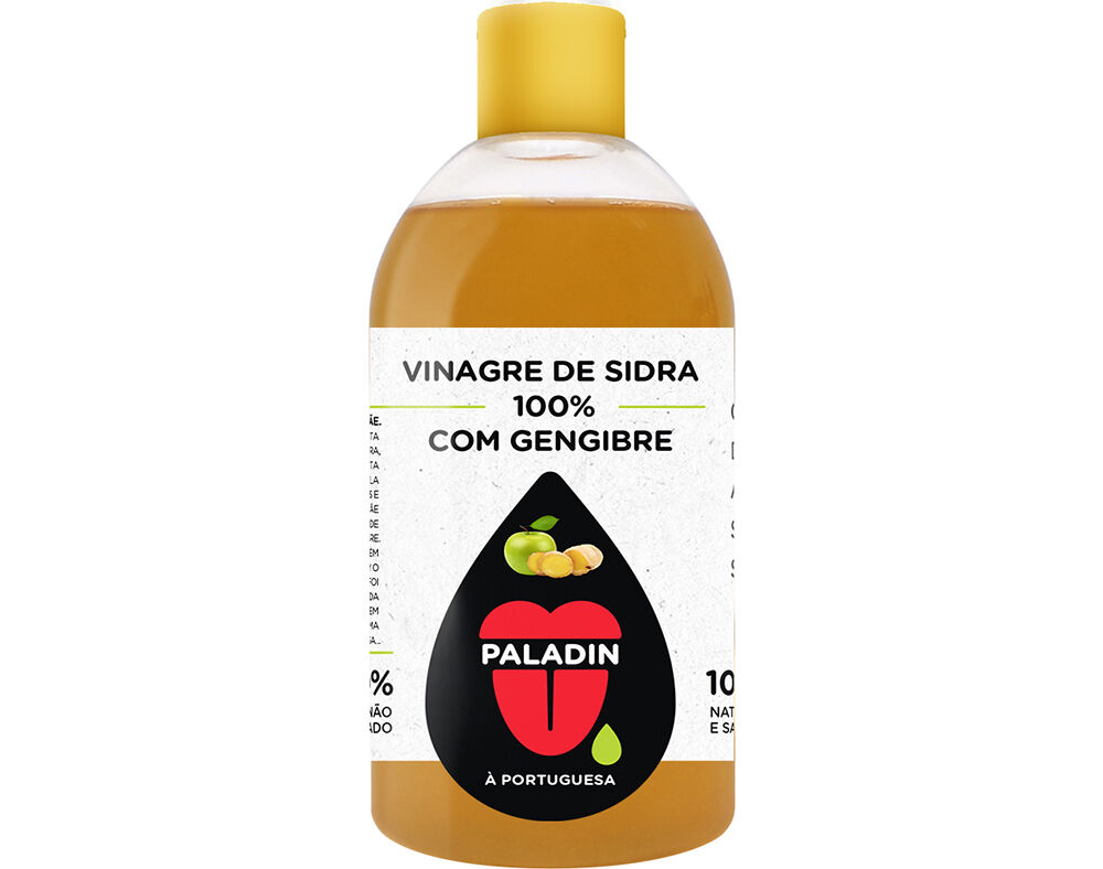 VINAGRE PALADIN SIDRA 100% NATURAL COM GENGIBRE 0.50L image number 0