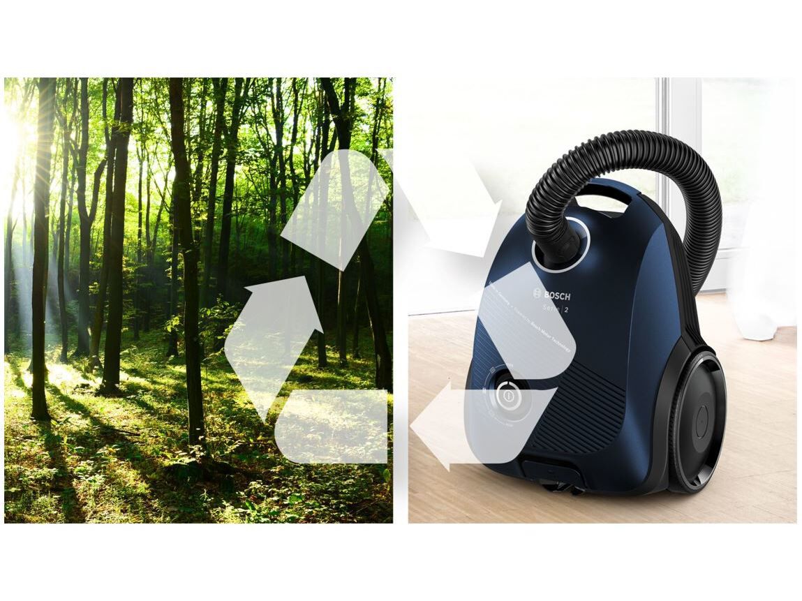 ASPIRADOR COM SACO BOSCH BGBS2BU1T SUSTENT&Aacute;VEL AZUL 850W image number 3