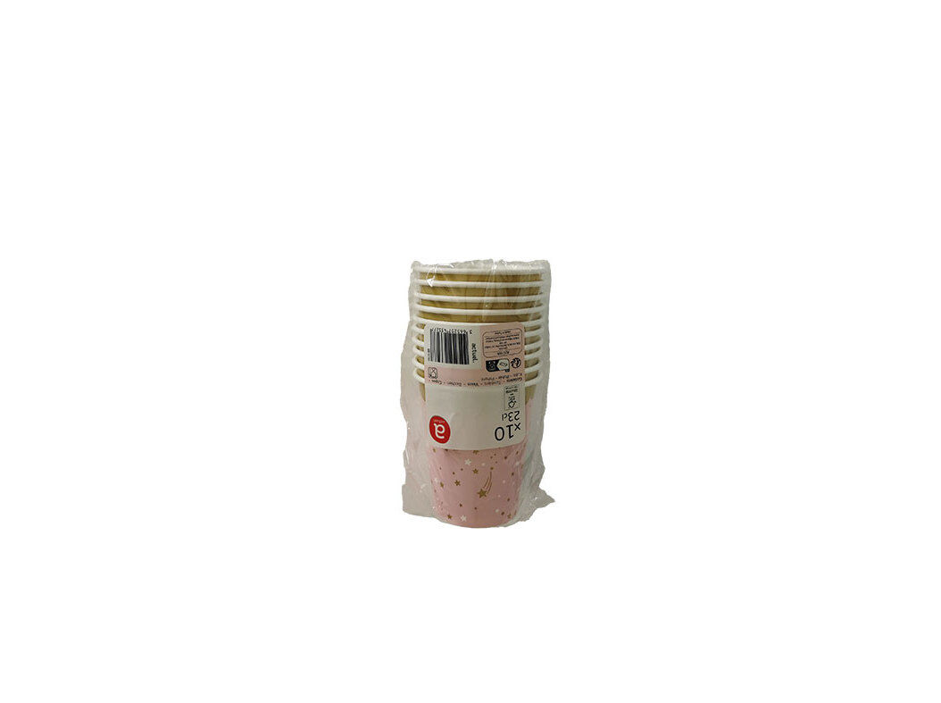 COPO CART&Atilde;O INFANTIL ACTUEL PINK STAR 20-25C X10 image number 0