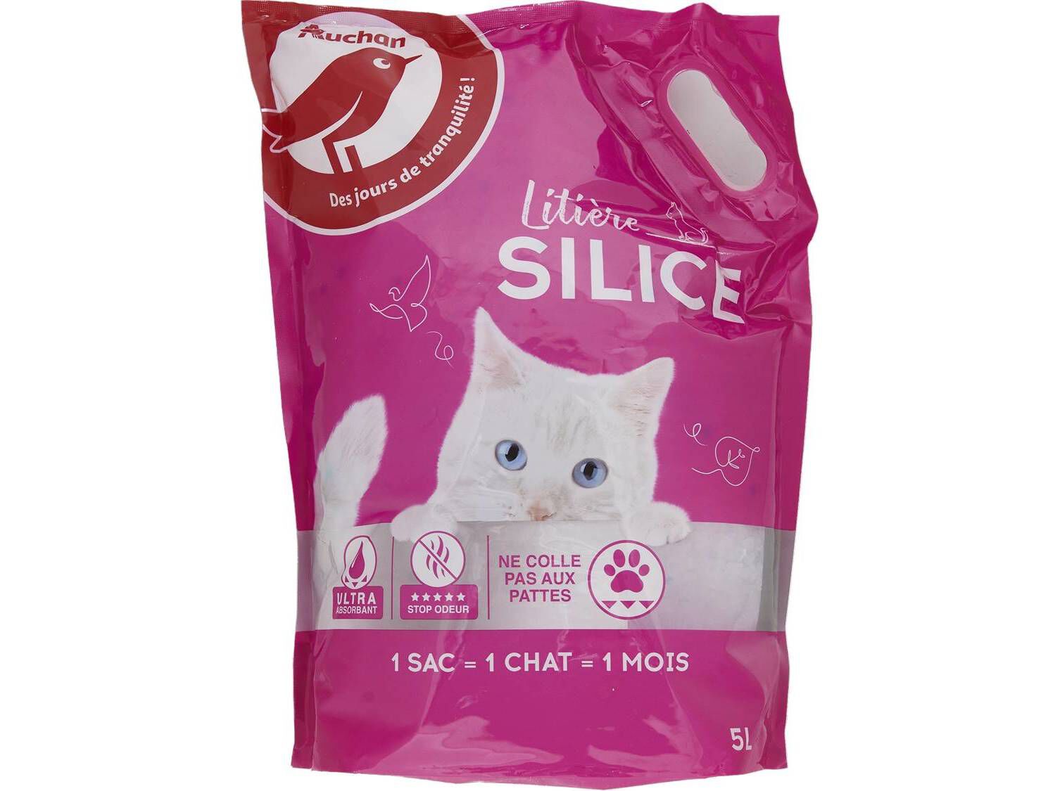 S&Iacute;LICA GEL PARA GATO AUCHAN 5L image number 0