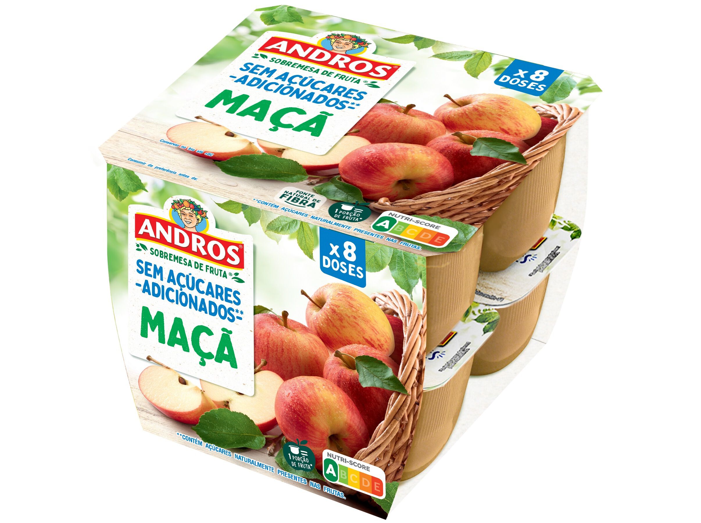 SOBREMESA ANDROS MA&Ccedil;&Atilde; SEM A&Ccedil;&Uacute;CAR ADICIONADO 8X100G