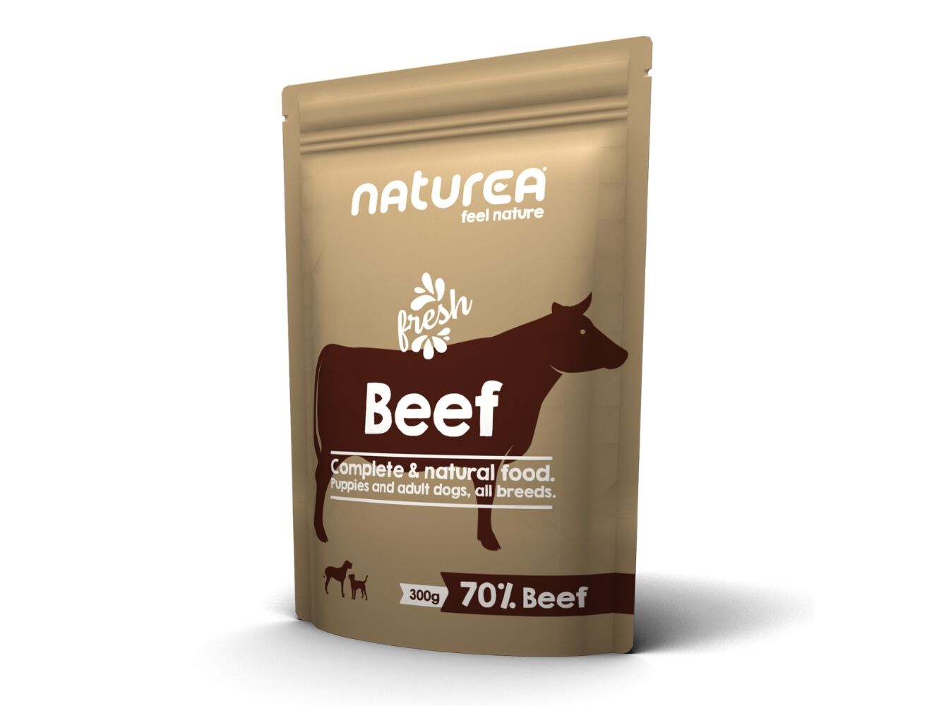 COMIDA H&Uacute;MIDA C&Atilde;O NATUREA VACA 300G image number 1