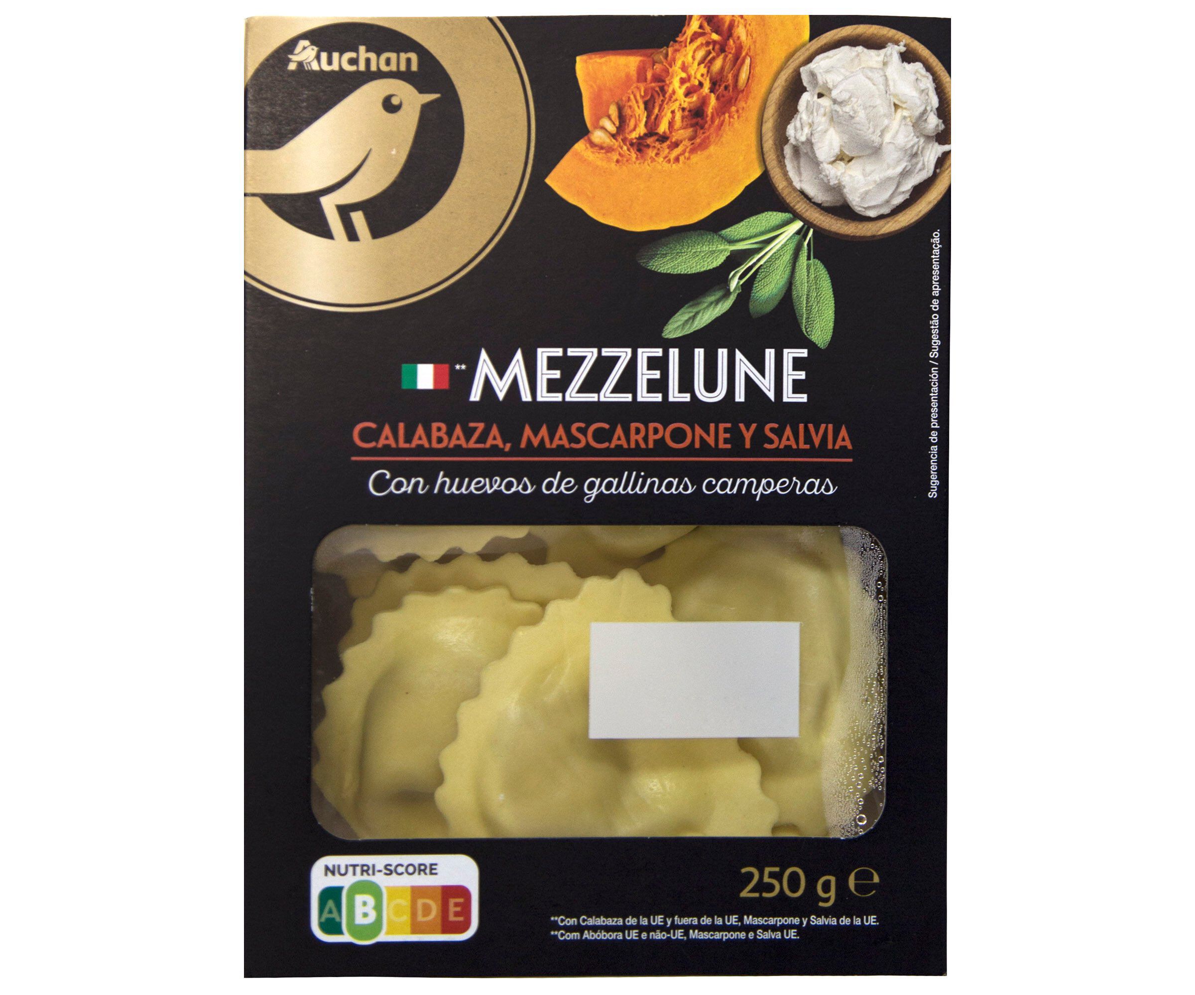 MEZZELUNE ABOBORA MASCARPONE AUCHAN 250G