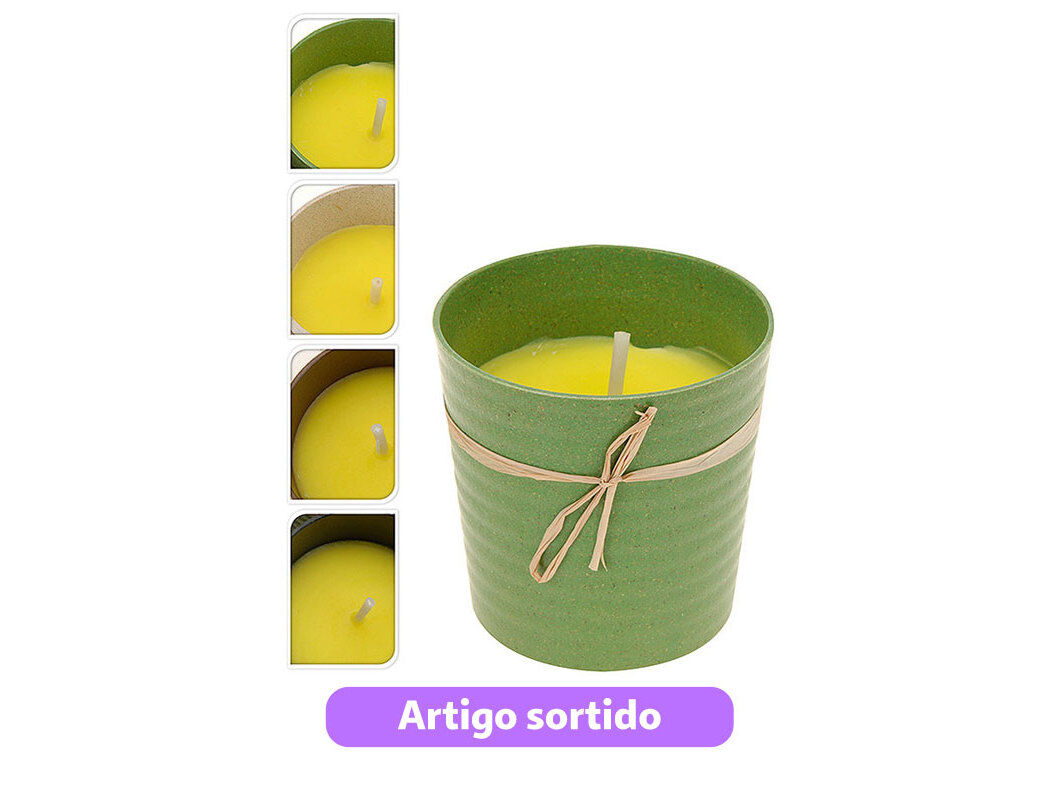 VELA CITRONELA VASO ECO CORES SORTIDAS