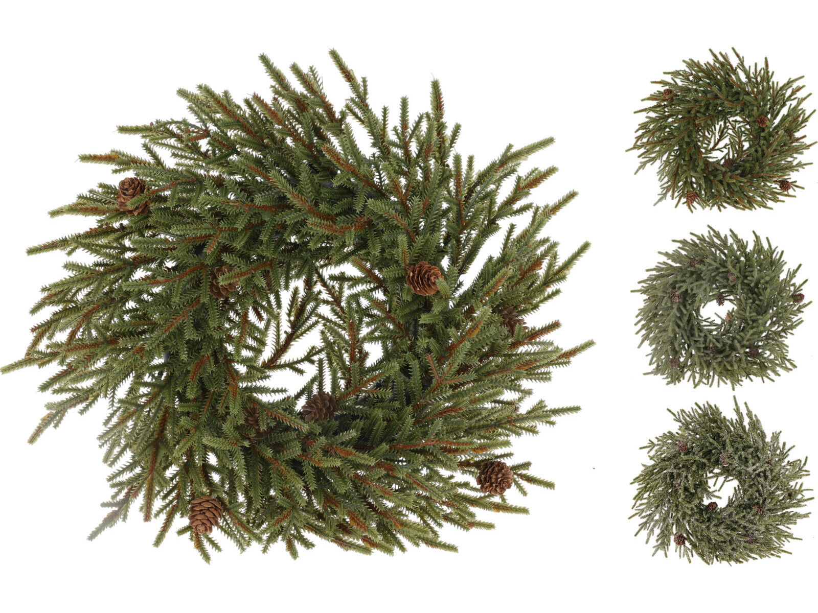 COROA NATAL VERDE 40X40X9CM MODELOS SORTIDOS image number 1