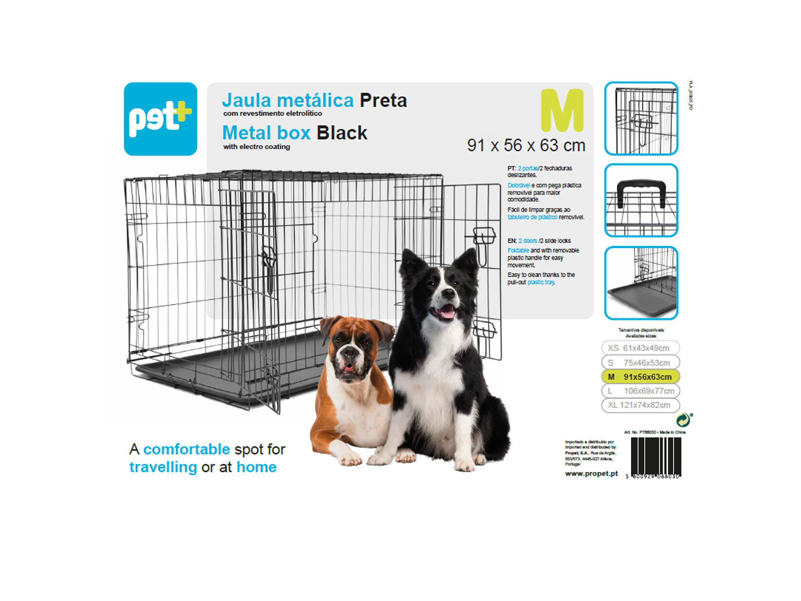 BOX MET&Aacute;LICA PET+ PRETA 91X56X63CM image number 1