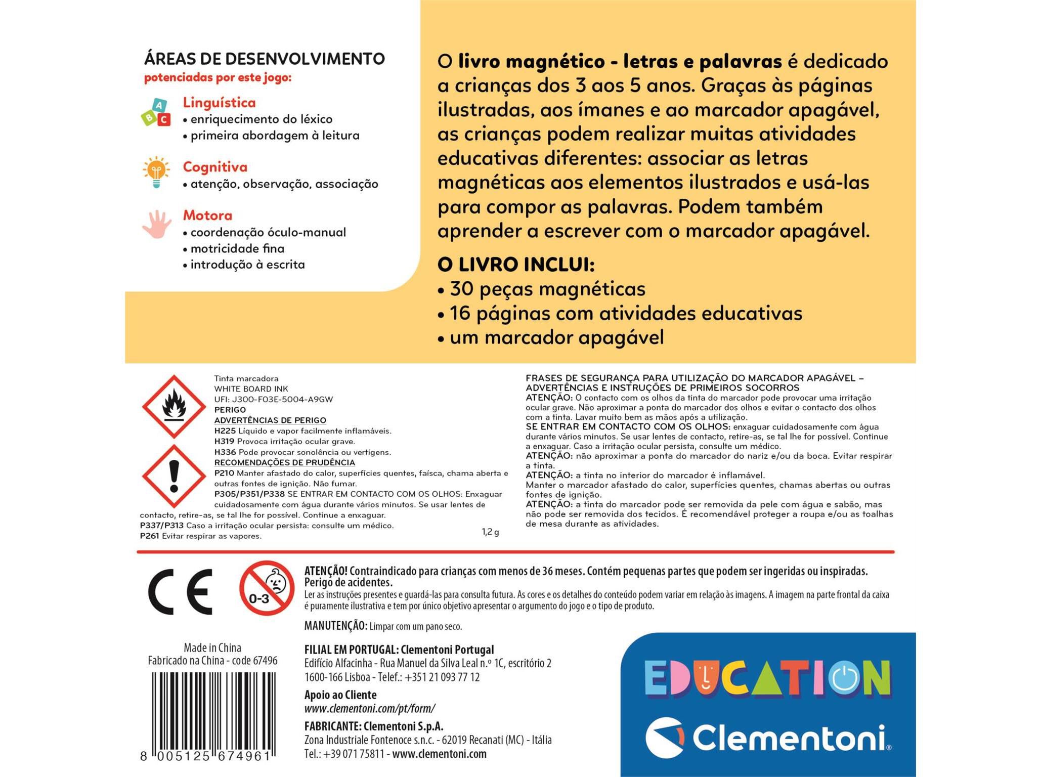 LIVRO MAGN&Eacute;TICO CLEMENTONI LETRAS E PALAVRAS image number 2