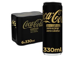 REFRIGERANTE C/GÁS COCA-COLA ZERO CAFEÍNA ZERO AÇÚCAR 6X0.33L(SDR)