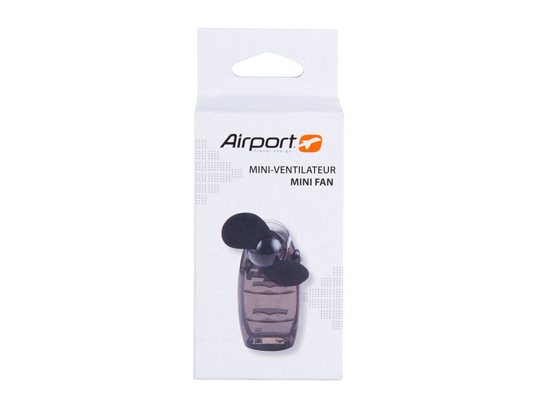MINI VENTOINHA AIRPORT PRETA PARA VIAGEM